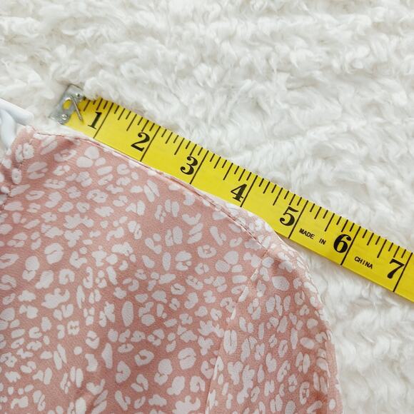 Dress Size L Pink Animal Fairy Coquette Soft Girl Romantic Whimsycore Faux Wrap - Picture 9 of 16